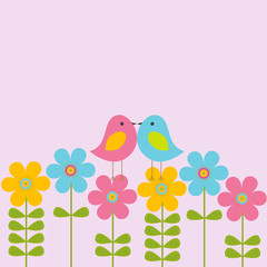 Vector postcard frame on the romantic theme.