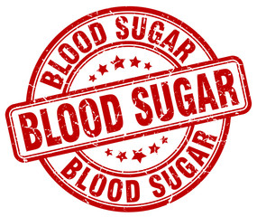 blood sugar red grunge stamp