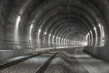 railway tunnel - obrazy, fototapety, plakaty
