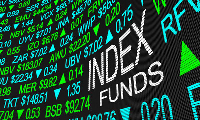 Index Funds Share Prices Stock Market Ticker 3d Illustration