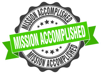 mission accomplished stamp. sign. seal