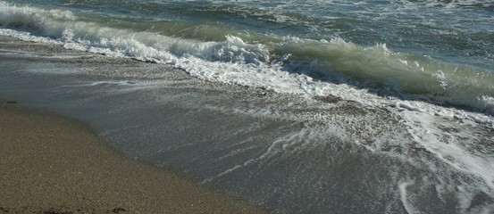 waves on beach