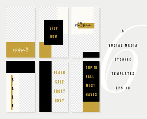 Vertical Social Media Post Stories Templates Set