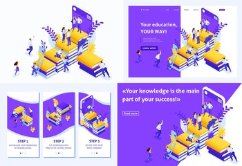 Isometric Concept for E-Learning, Education