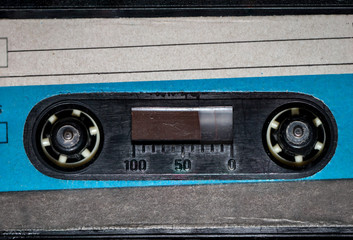 Tape, Kassette, Detail einer Musikkassette 
