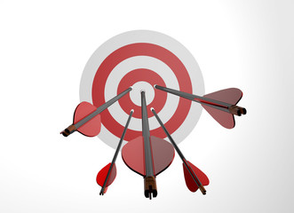 Arrows and target. Competition