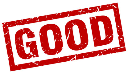 square grunge red good stamp