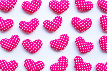 Valentine's hearts on white