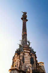 Columbus Monument at sunset