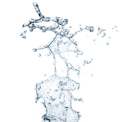 Water splash isolated on white background