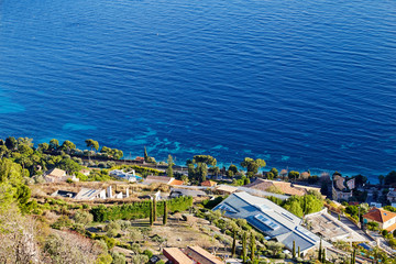 Fototapeta na wymiar Nice city coastline from top view