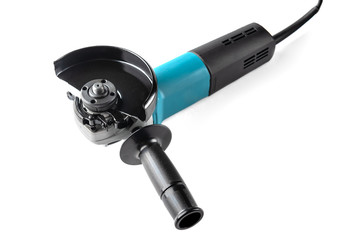 Construction grinder isolated on white background. 