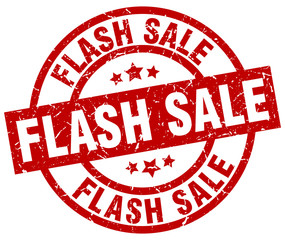 flash sale round red grunge stamp