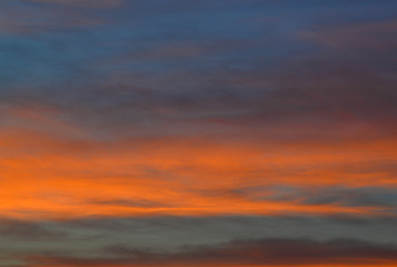 Naklejka na ściany i meble Sunset sky with beautiful colors as background