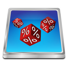 Discount button - 3D illustration