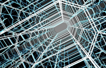 3D abstract tunnel background. 3d illustration