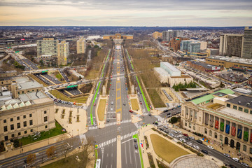 Obraz premium Aerial of Logan Circle Philadelphia