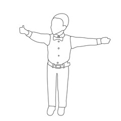 child sketch, boy, icon