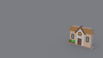 3d icon of house