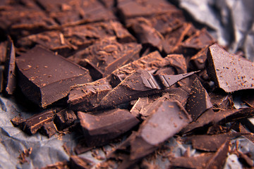 Chocolate plate crushed