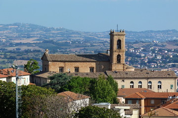 Fototapeta na wymiar View of Recanati, Marche, Italy