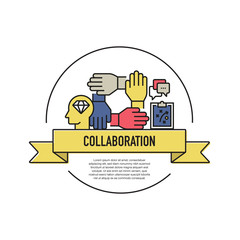 COLLABORATION LINE ICON SET