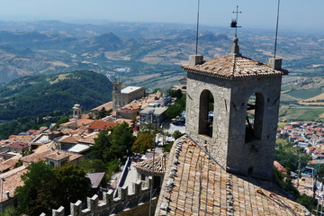 View from Titano mountain, San Marino at neighborhood