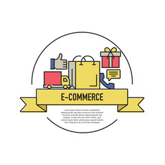 E-COMMERCE LINE ICON SET