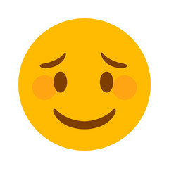 Smiling emoji face vector