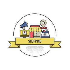 SHOPPING LINE ICON SET
