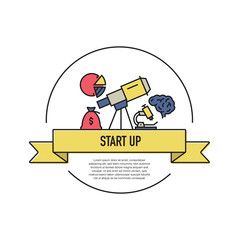START UP LINE ICON SET