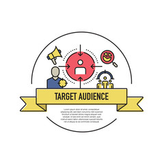 TARGET AUDIENCE LINE ICON SET