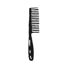 hairbrush vector doodle sketch isolated on white background