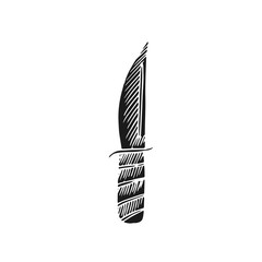 knife vector doodle sketch isolated on white background