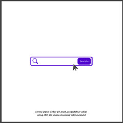  Search line. Vector image, element for design. Set the search bar for design on white isolated background.