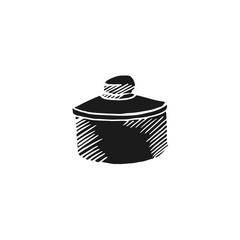 pan vector doodle sketch isolated on white background