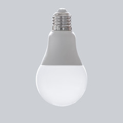 led lamp light bulb isolated on gray background