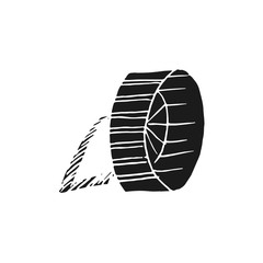 rodent wheel vector doodle sketch isolated on white background