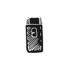 stun gun vector doodle sketch isolated on white background