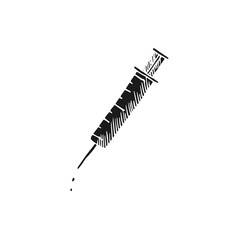 syringe vector doodle sketch isolated on white background