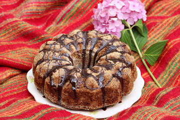 home cake on a plate