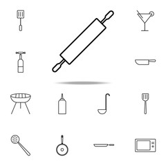 rolling pin icon. kitchen icons universal set for web and mobile