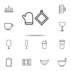 oven mitt icon. kitchen icons universal set for web and mobile