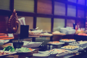 Thai food with selective focus