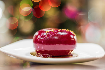 Dessert on New Year's background