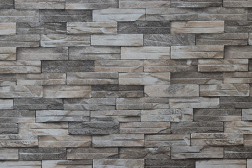 Gray brick wall background. Pattern of grey and rough sandstone wall texture. Gray brick wall ...