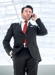 businessman talking on a mobile phone