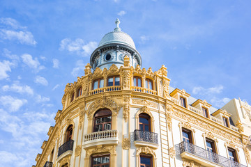 Fototapeta premium Design, architecture and exterior concept - Old beautiful building on background the sky