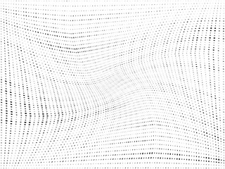 Abstract Halftone gradient dots background. Black white grunge texture. Pop Art circle comic pattern. Polka dots wave ornament vector pattern. Template for presentation flyer, business cards, stickers