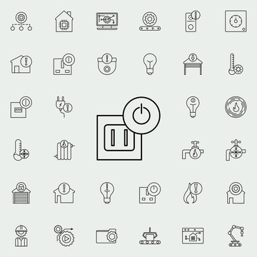electrical outlet icon. Automation icons universal set for web and mobile